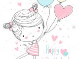 Drawing Of Girl Holding Balloons Girl Holding Balloons Happy Birthday Couple Things Pinterest