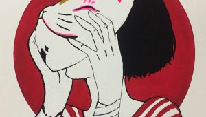 Drawing Of Girl Holding Cat Cat Mask Girl Drawing In 2019 Drawings Art Art Drawings