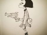 Drawing Of Girl Holding Gun Daily Doodle It S A Girl with A Gun In Case You Re Blind and You