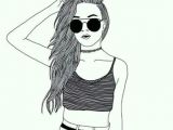 Drawing Of Girl In Crop top Girl Croptop Choker Sunglasses Drawing Art Draw Pinterest