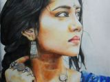 Drawing Of Girl In Saree Girl In Blue Saree by Sufiaeasel Deviantart Com On Deviantart