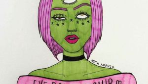 Drawing Of Girl Rolling Eyes Eye Rolling Club D D D Space Girl A In 2019 Drawings Art Art