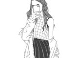 Drawing Of Girl Taking Selfie We Heart It Art Pinterest Tumblr Outline Drawings and Tumblr
