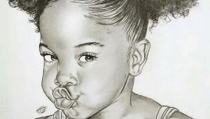 Drawing Of Girl with Afro Black Baby Girl Image Shetced Monochrome Sketch Blaque Black