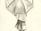 Drawing Of Girl with Umbrella Girl with Umbrella 8×10 Art Print Fini Basteln Und andere Sachen