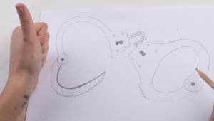 Drawing Of Hands In Cuffs How to Draw Empty Handcuffs with Pictures Wikihow