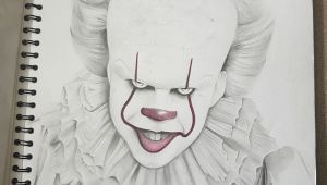 Drawing Pennywise Easy Pennywise George Young Pencil 2017 Scary Drawings Art