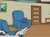 Drawing Room Cartoon Images A Flying Vulture and A Simple Living Room Background Clipart