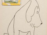 Drawing Sitting Dogs James Thurber American 1894 1961 Sitting Dog Pen and Ink Unpub