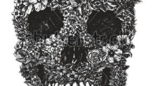 Drawing Skull and Flower Hand Drawn Skull Made Of Flowers by Tairy Greene Via Shutterstock