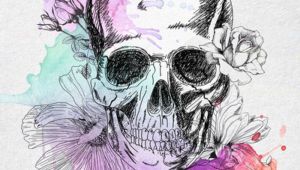 Drawing Skull with Flowers Watercolour Flower Skulls Pinterest Tattoos Skull Tattoos and
