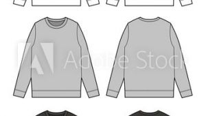 Drawing T Shirt Outline Sweat Shirt Vector Illustration Flat Sketches Template Ae A A