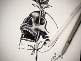 Drawing Traditional Skulls Skull Rose Ink Tattoo Drawings Tattoos Tattoo Sketches