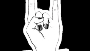 Drawing Tumblr Rock Tumblr Stickers Dont Care Rock On Tumblr Hand Symbol Stickers by