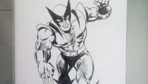Drawing X-men Characters Mitton Jean Yves X Men 92 Blank Cover with original Wolverine