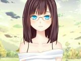 Drawings Of Anime Girl Eyes Anime Girl with Short Brown Hair and Blue Eyes and Glasses Anime