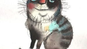 Drawings Of Cat Eyes the Cat with Beautiful Eyes original Painting by Ozozo Art Cat 1