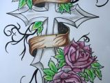 Drawings Of Crosses with Roses Tattoos Of Roses with Thorns Rose and Thorn Tattoos Cool Tattoos