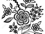 Drawings Of Flower Leaves Black and White Flowers and Leaves Design Element Mandalas Adult