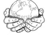Drawings Of Hands Holding the Earth Inspiring Earth Sketch Drawing Template Images Travel the World