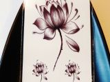 Drawings Of Lotus Flower Lotus Flower Infinity Crowns Birds Stars Temporary Tattoos Flowers
