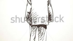 Drawings Of Men S Hands Sketch Of Standing Man In Suit From Back Hand Drawn Illustration