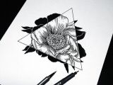 Drawings Of Mountain Flowers Art Drawing Flowers Hipster Sketch Triangle Amazing