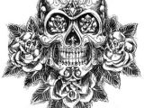 Drawings Of Skulls with Roses Skull and Roses Sketch Vector Tattoo Ideas Pinterest Sugar
