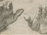 Drawings Of Two Hands touching Studies Of Two Apostles ashmolean Museum