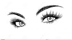 Drawings Of Woman S Eyes Beautiful Woman Eyes with Eyelash Extensions Sketch Stock Vector