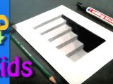 Easy 3d Drawings Images 3d Drawing Cellar Stairs Step by Step Very Easy for Kids 3 D