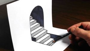 Easy 3d Drawings On Paper Step by Step How to Draw 3d Steps On Paper Easy Trick Art Optical Illusion