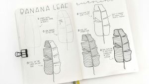 Easy Banana Drawing How to Draw Banana Leaf Bullet Journal Leaves Bullet