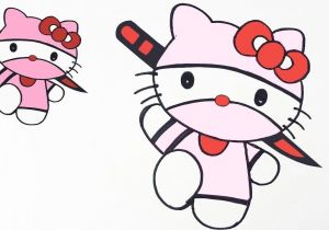 Easy Drawing for Kindergarten How to Draw Hello Kitty Ninja Version Easy Step by Step Drawing