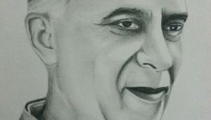 Easy Drawing Jawaharlal Nehru Easy Pencil Drawings Of Faces Drawing Of Jawaharlal Nehru Using