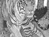 Easy Drawing Jungle Famous Tiger Paintings Jungle Prince Stipple Drawing Jungle