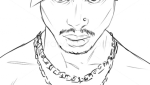 Easy Drawing Of 2pac How to Draw Tupac Shakur Famous Singers Art and Music Drawings