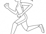 Easy Drawing Of A Girl Running Coloring Pages Of A Girl Running Sleekads Com
