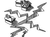 Easy Drawing Of Earthquake Hand Drawn Vector Drawing Of An Earthquake Setting A Huge Crack