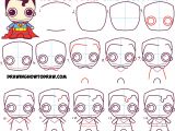 Easy Drawings and Steps How to Draw Cute Chibi Superman From Dc Comics In Easy Step by Step