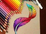 Easy Drawings Colourful A Colourful Feather is the Best Kind Of Feather Drawings