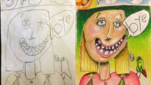 Easy Drawings for Your Dad Awesome Dad Turns His Kids Doodles In Works Of Art 12 Photos