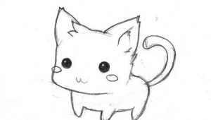 Easy Drawings with Colour Simple but Cute Cat It S Easy to Colour In and Make It Your Own