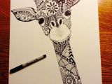 Easy Drawings with Sharpies Giraffe Zentangle Sharpie Art Artist Liz Leonard Art In 2019