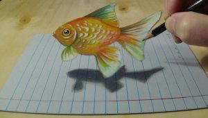 Easy Goldfish Drawing Drawing Goldfish On Lined Paper How to Draw Goldfish for