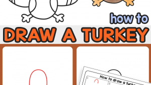 Easy How to Draw A Turkey How to Draw A Turkey Turkey Drawing Thanksgiving Drawings