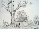 Easy Landscape Drawings Step by Step Simple House Landscape with Trees Dibujo