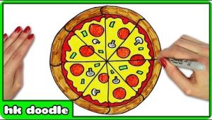 Easy Pizza Drawing 1 How to Draw A Pizza Easy Step by Step Drawing Tutorials