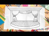 Easy Steps to Make Drawings How to Draw A Stage Easy Step by Step Drawing Lessons for