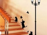 Easy to Draw Stickers 50x70cm Lamp Cat Wall Stickers Home Stairs Sticker Decor Decorative Removable Wall Decal